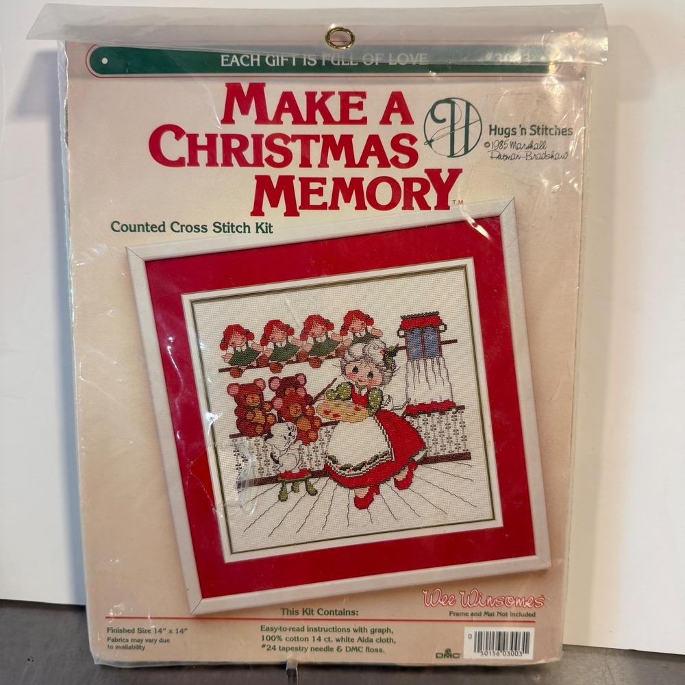 Hugs n Stitches Make A Christmas Memory Cross Stitch Kit Vintage 1985 New